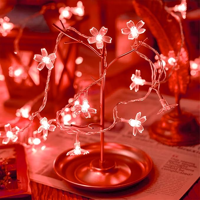 Battery Lighted & USB Plug in Fairy Flower String Lights, 10ft 30 LED Cute - Image 5