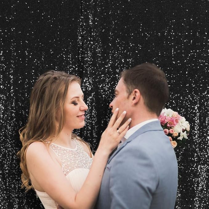 SquarePie Sequin Backdrop Black 7FT x 7FT Background - Image 9