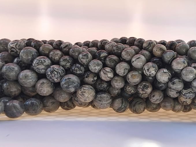 Stone Beads 10mm 60pcs Map Jasper Beads Round Loose Gemstones Beads - Image 3