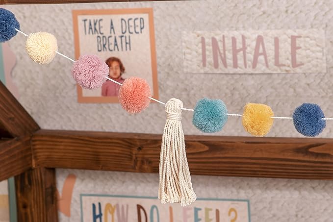 Teacher Created Resources Everyone is Welcome Pom-Poms and Tassels Garland - Image 4