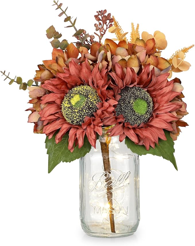 Silk Sunflowers Artificial Flowers by Oairse