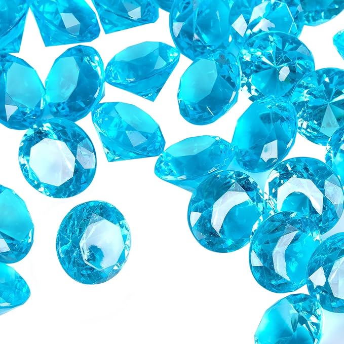 Acrylic Diamond Fake Gems Vase Filler, Babenest 240pcs 3/4 Inch Faux Diamonds by Babenest