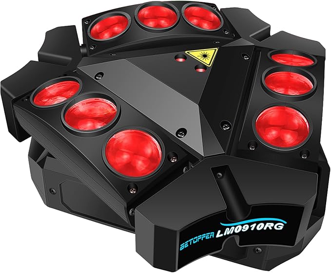 BETOPPER Moving Head Stage Lights, 9x10W RGBW 4-in-1 LED Party DJ Lighting by BetopperDirect