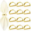 Gold Napkin Rings Set of 12, Iron Material Bright Gold Napkin Holder, Fall by NOVAYEAH