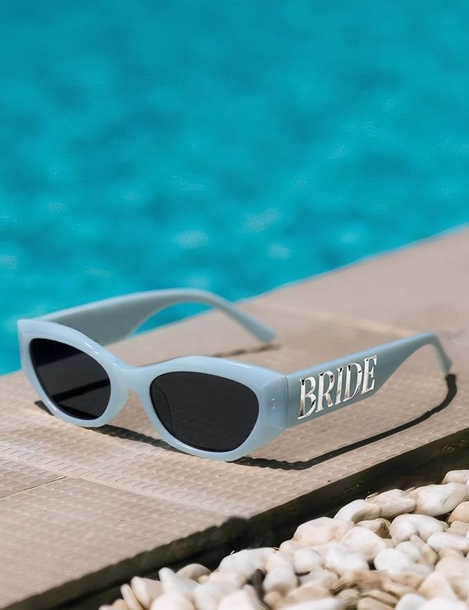 Marble Bride Sunglasses, Bride to be Decorations Glasses, Bachelorette Bach - Image 2
