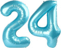 Pearl Blue 24 Number Balloon by Upgesy