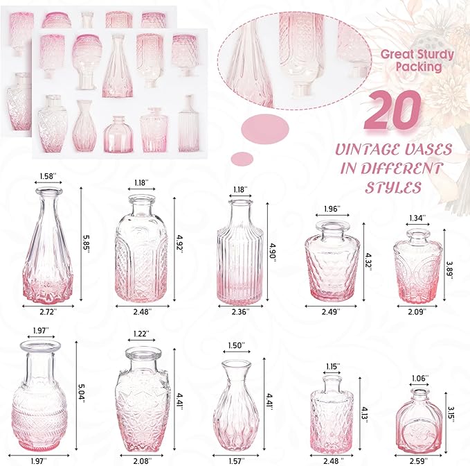 Inbagi Glass Vase, Decorative Centerpieces - Image 2