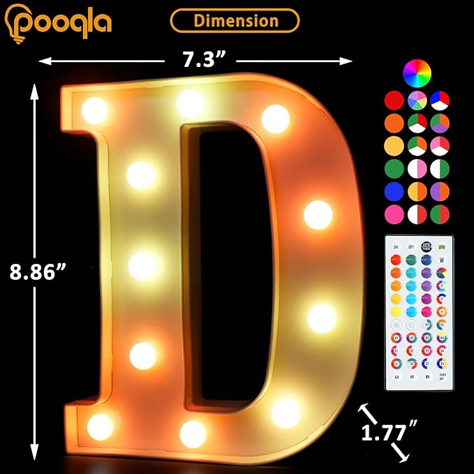 Pooqla Colorful Light Up Letters - Image 7