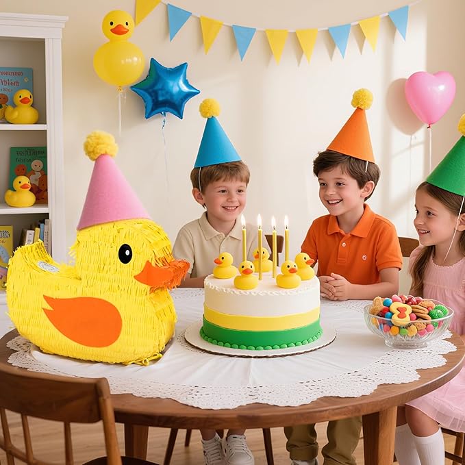 Duck Pinatas Bundle with a Blindfold and a Bat, Farm Animal Theme Parties and - Image 7