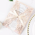 50pcs Blush Pink Wedding Invitations by Maffily