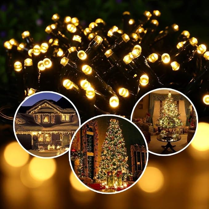 Toodour Solar Christmas Lights Outdoor, 2 Packs Total 144ft 400 LED Solar - Image 2