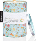 M&SENSE Honeysuckle Jasmine Scented Candle, Medium Jar Candle 11.3oz Natural by MSENSE
