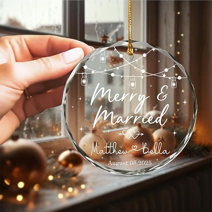 Personalized Wedding Christmas Ornament - Image 5