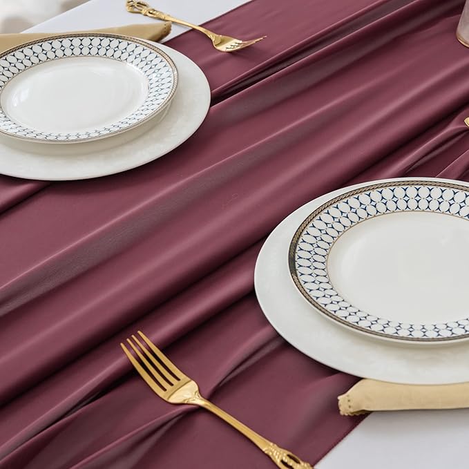 6Pack 9ft Chiffon Table Runner 14x108 Inch Sheer Romantic Table Runner - Image 4