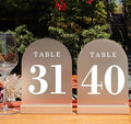 Wedding Table Numbers 31-40, Acrylic Arch Signs by ORGANTEAM