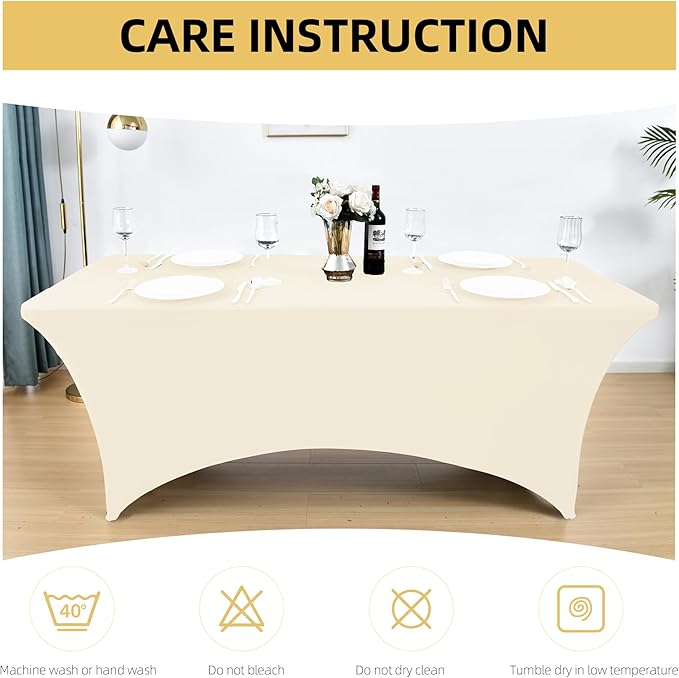 2-Pack 6ft Spandex Table Covers - Image 6