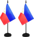 2 Pack Philippine Desk Flag Set, Philippine Desktop Small Miniature Table by Unknown