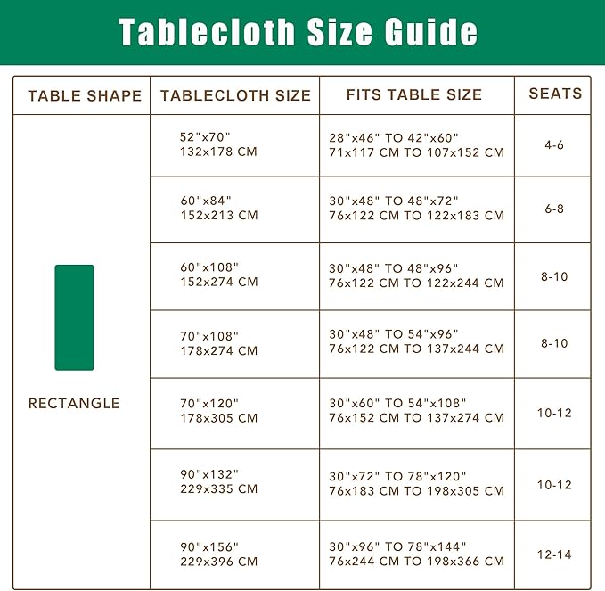 Biscaynebay Textured Fabric Christmas Rectangle Table Cloth 70x120 Inch - Image 5