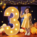 Marquee Numbers 3 Feet Tall Large Light Up Numbers 3th 13th 30th Three by Letsmakeitimpressive