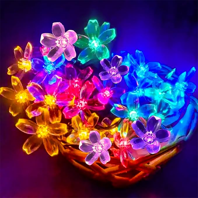 Battery Operated and USB Plug in Fairy Flower String Lights, 10ft 30 LED Cherry by KeretubyLEDDecorationLights