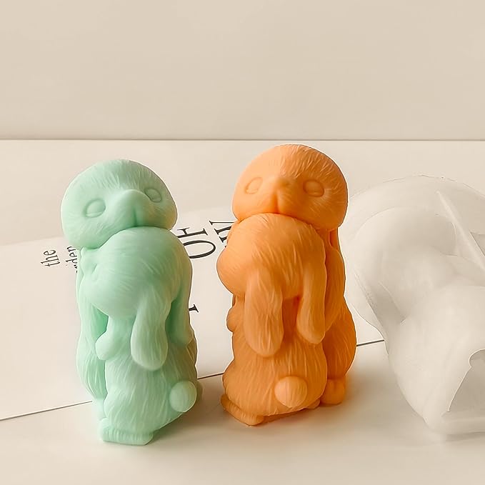 Couple Rabbit Candle Mold - Image 3