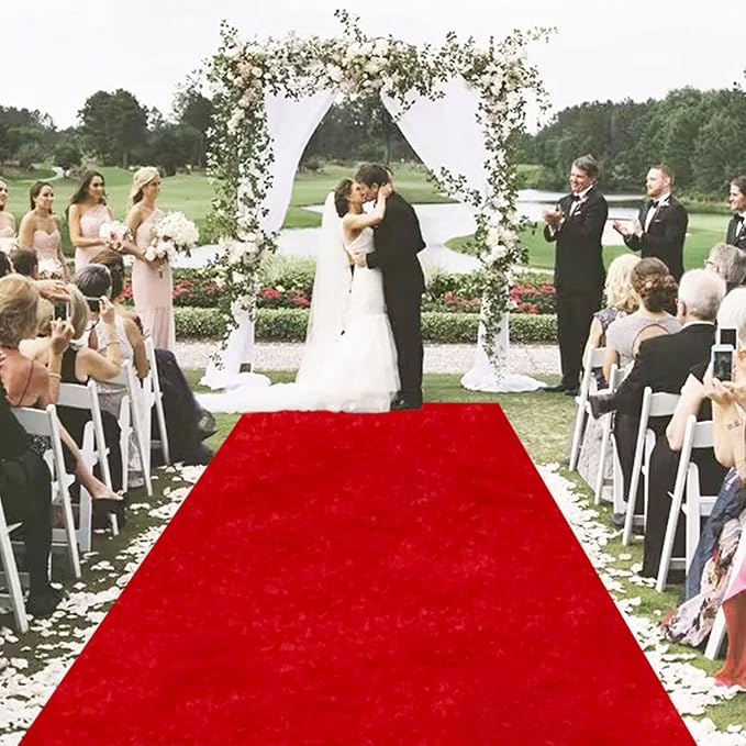 MODFUNS Wedding Aisle Runner Outdoor Red Carpet Runner by MODFUNS