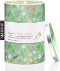 M&SENSE Bamboo Orange Blossom Scented Candle, Medium Jar Candle 11.3oz Natural by MSENSE