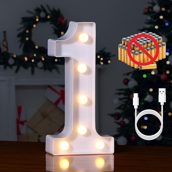 Foaky Rechargeable LED Letter Lights Sign Marquee Light Up Letters Sign by Foaky