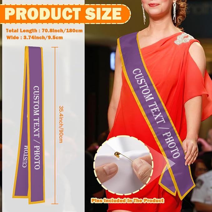 Custom Sash, Personalized Birthday Sash - Image 3