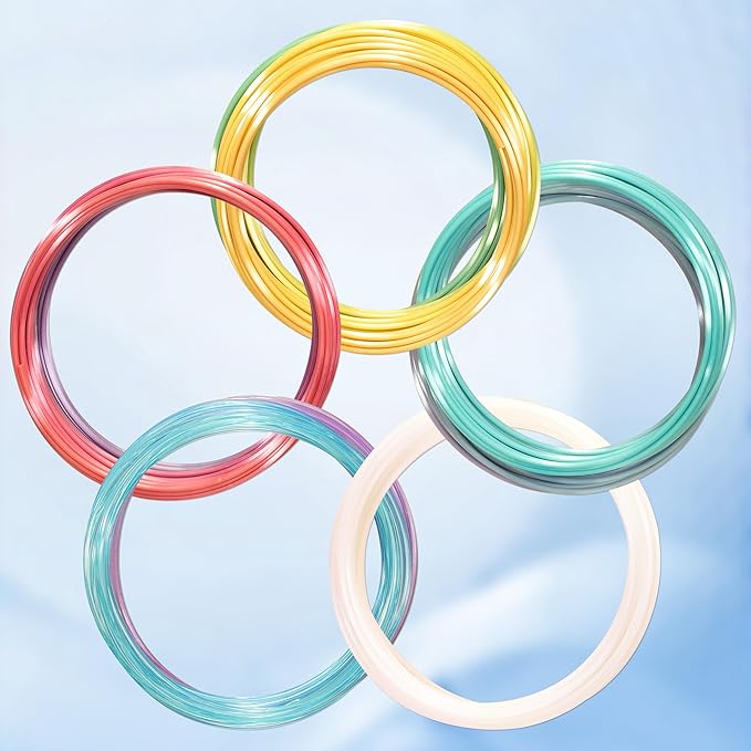 MIKA3D 5 Colors 3D Printing Pen Filament Refill, Each 10m, One Glowing in Dark - Image 2
