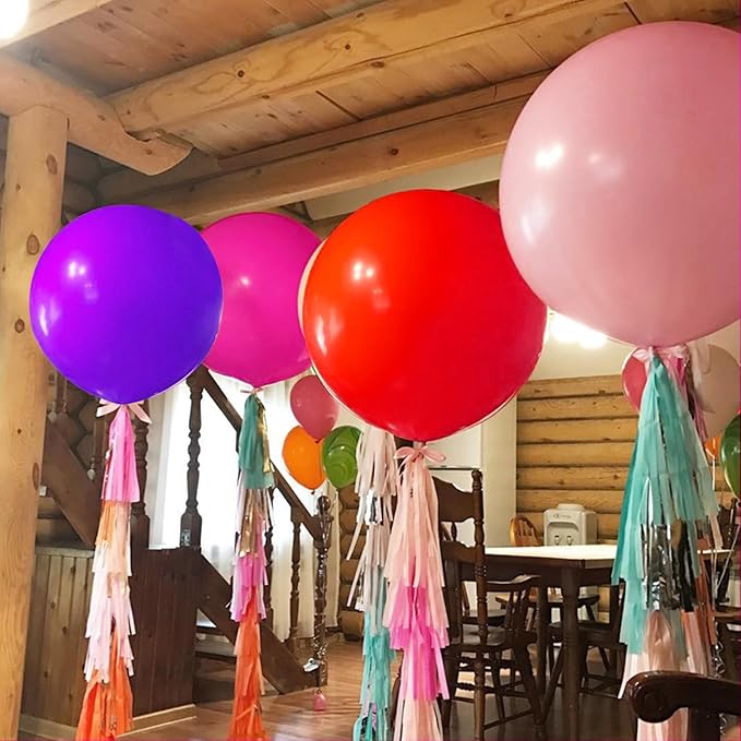 KAWKALSH Assorted Rainbow Giant Balloons 36 Inch - Image 5