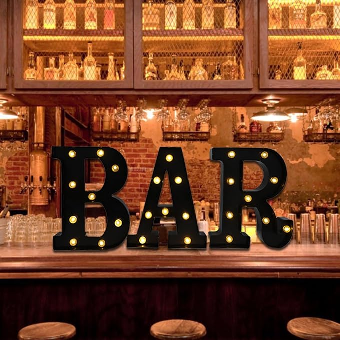 Led Marquee Letters, 8.58 Inch Black Light Up Letters, Small Led Letter Lights - Image 4