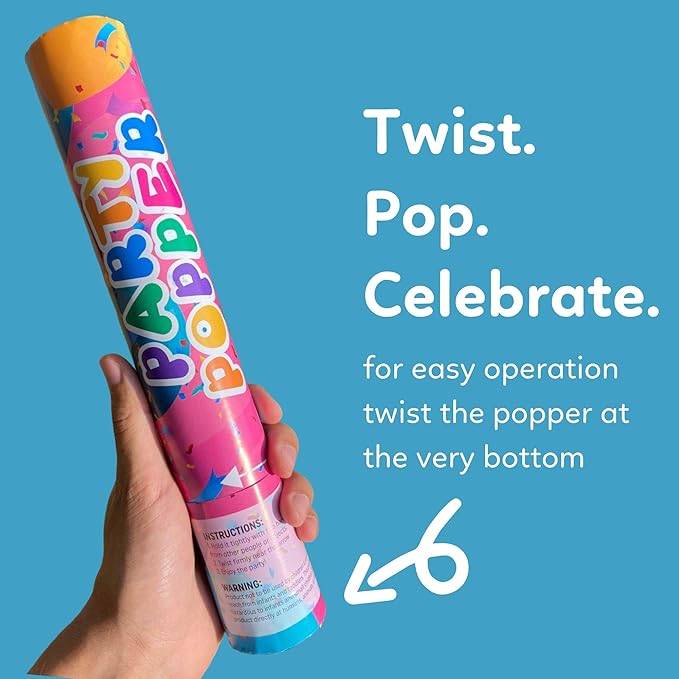 Confetti Poppers Confetti Cannon | 2 Pack | Glitter Multicolor | Party Poppers - Image 6