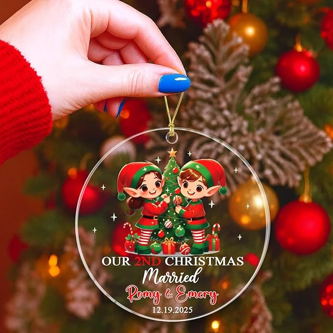 Customized Our 2ND Christmas Married Ornaments - Image 4