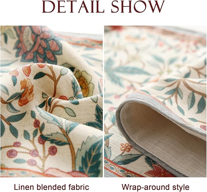 Floral Printed Table Runner for Table, Decorative Linen 87 Inches Long Table - Image 5
