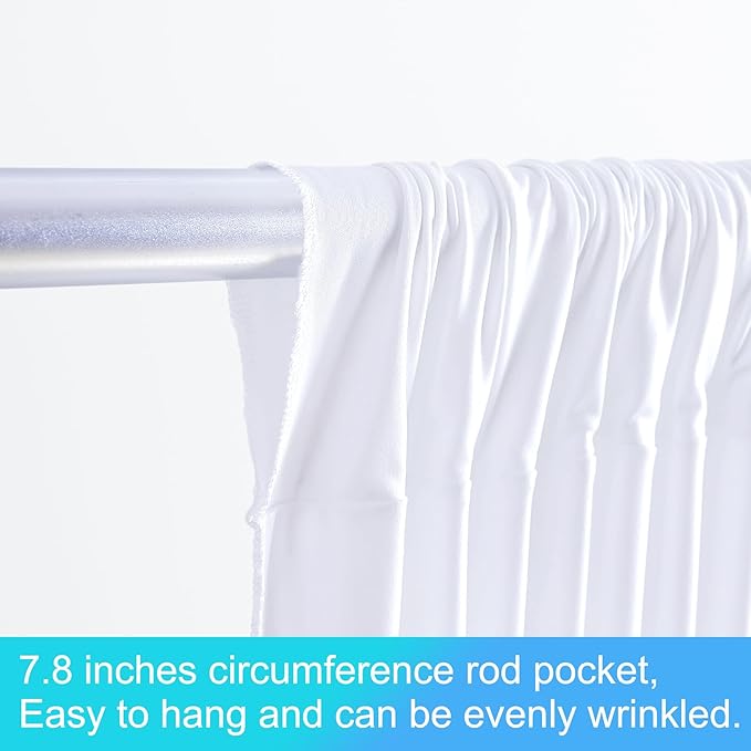 40ft x 12ft White Backdrop Curtains Wrinkle Free Backdrop Curtain - Image 7