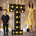 Pooqla 4 FT Marquee Light Up Letters, Big Mosaic Letters Sign by Pooqla
