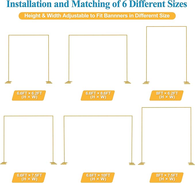 Fomcet 6.6FT x 10FT Backdrop Stand Heavy Duty - Image 2