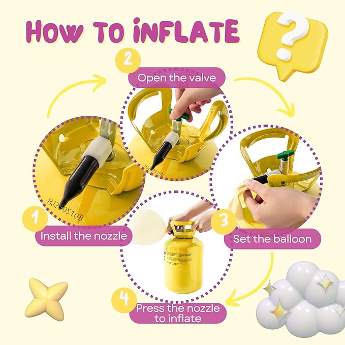 13L Portable Helium Tank for Balloons at Home, Helium Balloon Pump Kit - Image 3