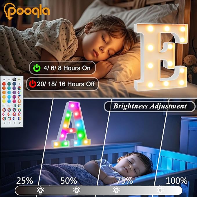 Pooqla Colorful Light Up Letters - Image 4