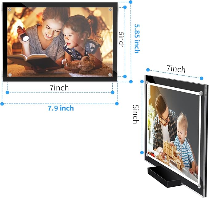 5 Pack Acrylic Magnetic Picture Frame 5x7 - Image 5