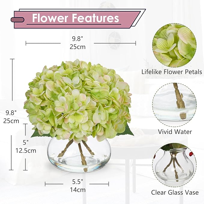 Hollyone Hydrangea Artificial Flowers - Image 2