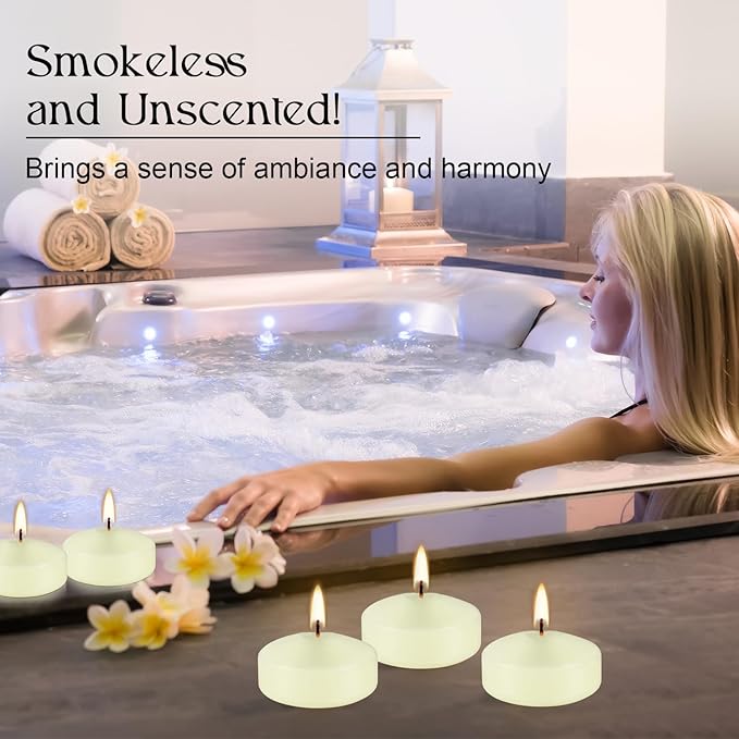12 Pcs 2 - inch Floating Candles, Smokeless and Unscented, Burns Continuously - Image 6