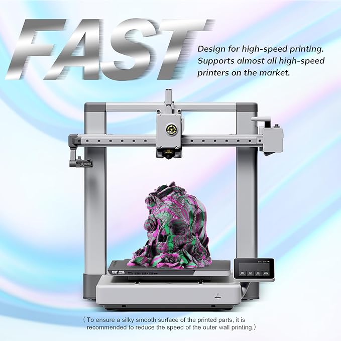 AMOLEN Silk PLA 3D Printer Filament, Shiny Multicolor Rainbow PLA Filament - Image 6