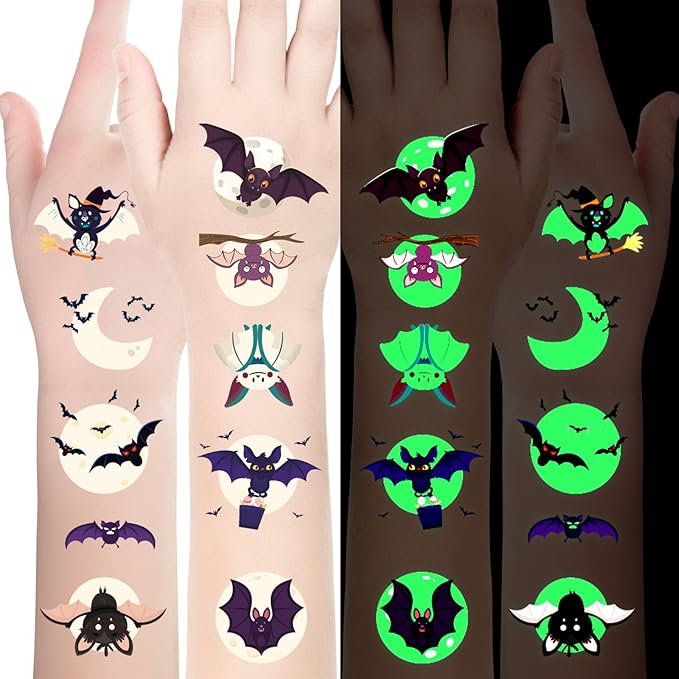 Luminous Halloween Temporary Tattoos by CHAWONER