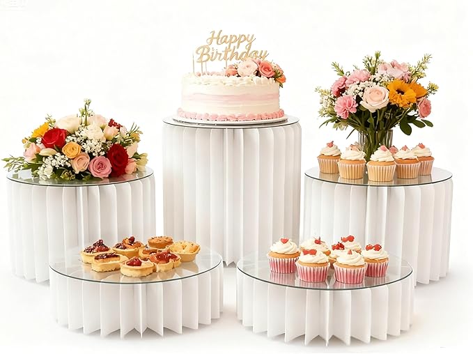 5 Pcs Buffet Risers Food Display Risers by Unknown