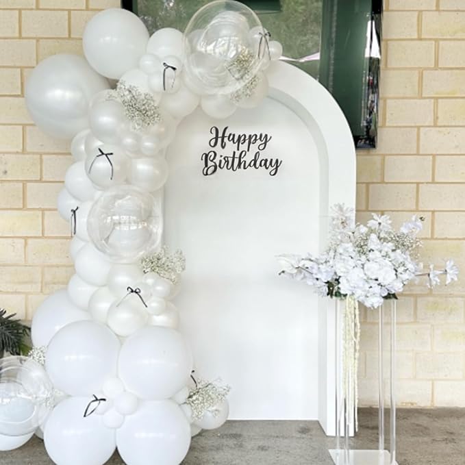 Pearl Balloons, Sand White Clear Helium Balloon Set - Image 9