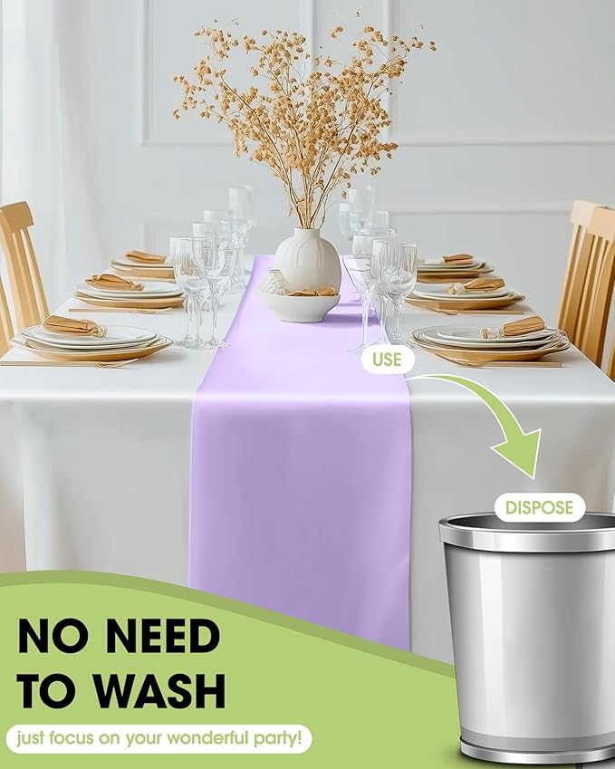 Pureegg Lilac Plastic Table Runners - Image 4