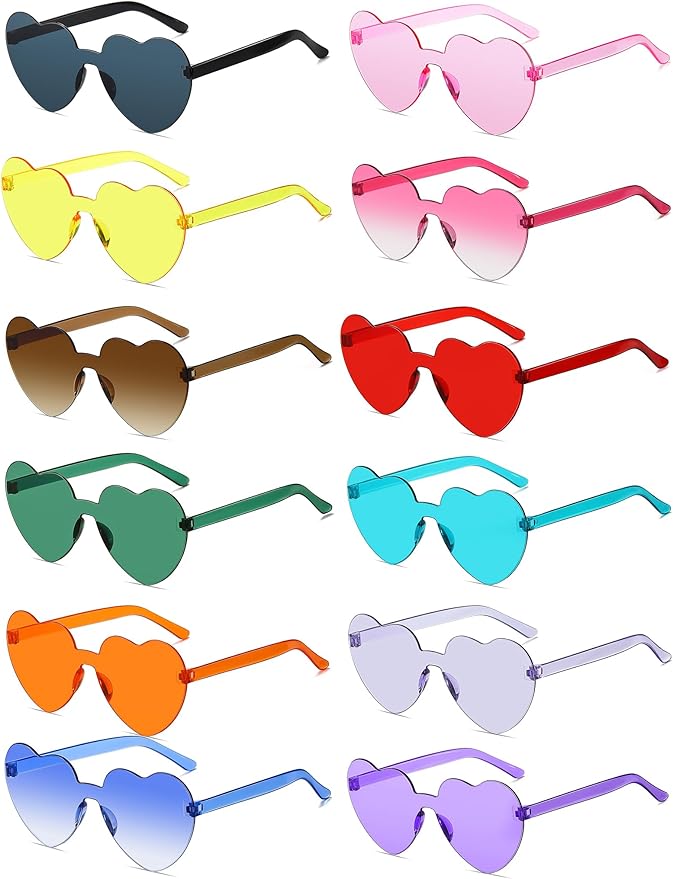 12/20/24 Pairs Heart Sunglasses by COLREA
