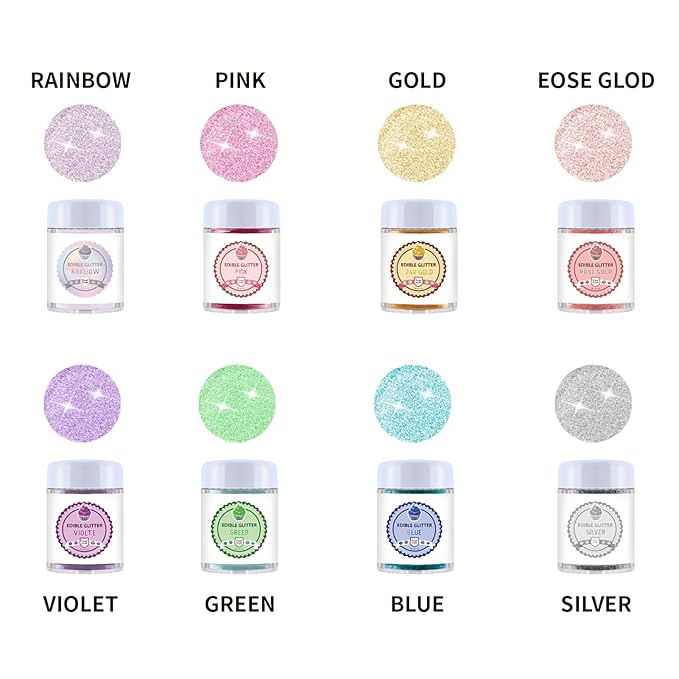 Edible Luster Dust 8 Colors Set - Image 3